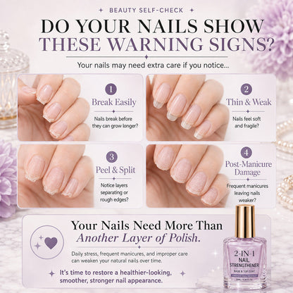 💜💅 Limited-Time OFF !! ⏰ Lilac Glossy Nail Strengthener – Strengthen Weak Nails & Restore Natural Shine — Devareon®